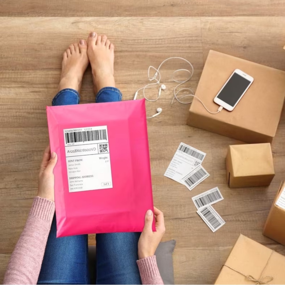 310 pcs Shipping Bundle: 30 L Poly Mailers 12x15.5”, 30 Gift Bags & 250 Stickers - Picture 5 of 11